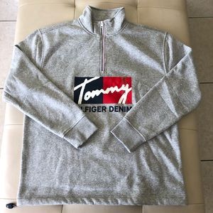 NWT Tommy Hilfiger Denim 3/4 zippier up fleece